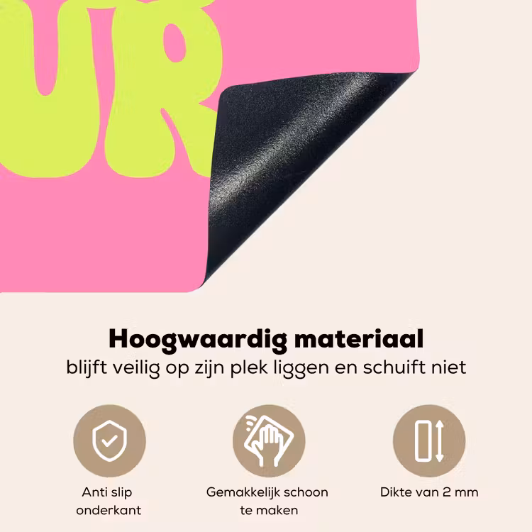 Bonjour - Roze - Fel groen Inductie beschemer met haakjes klein -ky-onderkant-nl