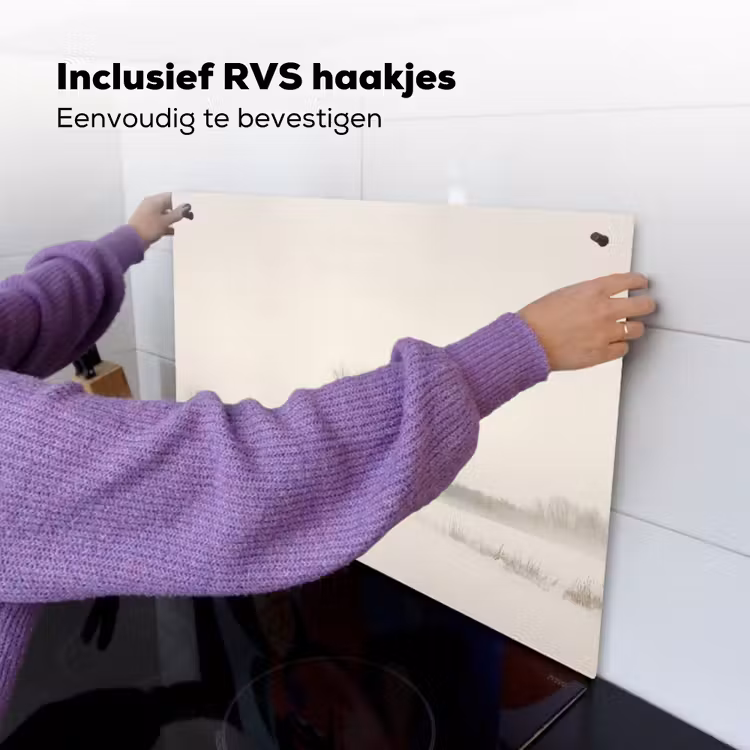 Boom - Mist - Sneeuw - Winter - Minimalistisch Inductie beschemer met haakjes klein -ky-ophangen-nl