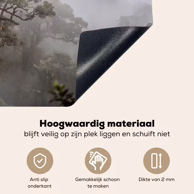 Boom - Mistig - Bos - Groen - Natuur Inductie beschemer met haakjes klein -ky-onderkant-nl