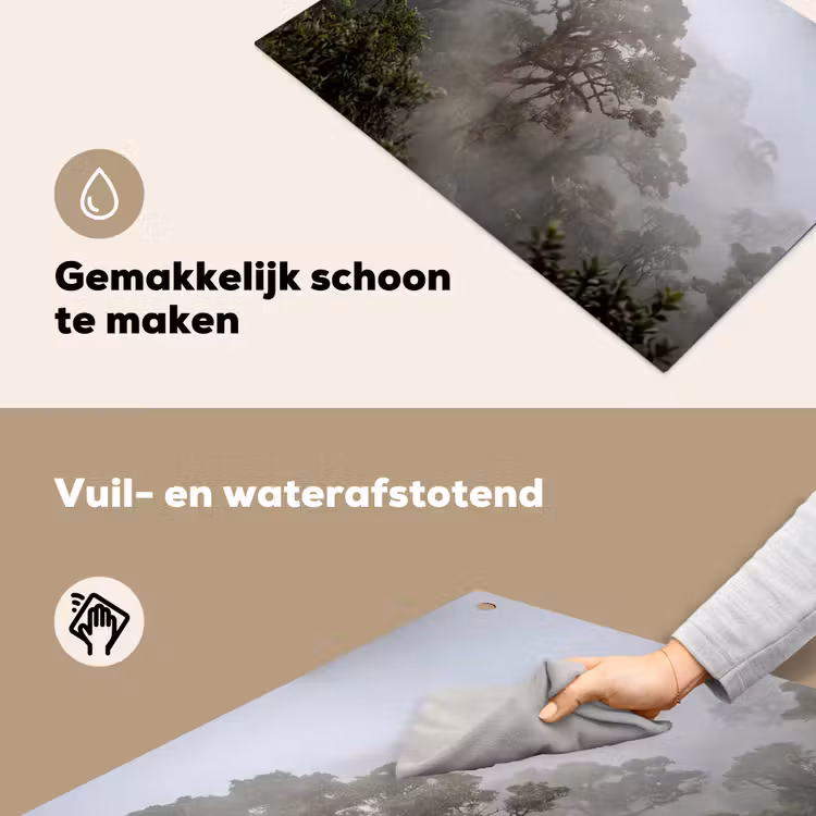 Boom - Mistig - Bos - Groen - Natuur Inductie beschemer met haakjes klein -ky-schoon-nl