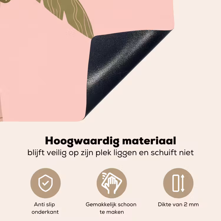 Boom - Palm - Natuur - Illustratie - Roze Inductie beschemer met haakjes klein -ky-onderkant-nl