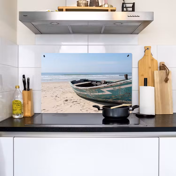 Boot - Zandstrand - Zee Inductie beschemer met haakjes klein -sfeer2