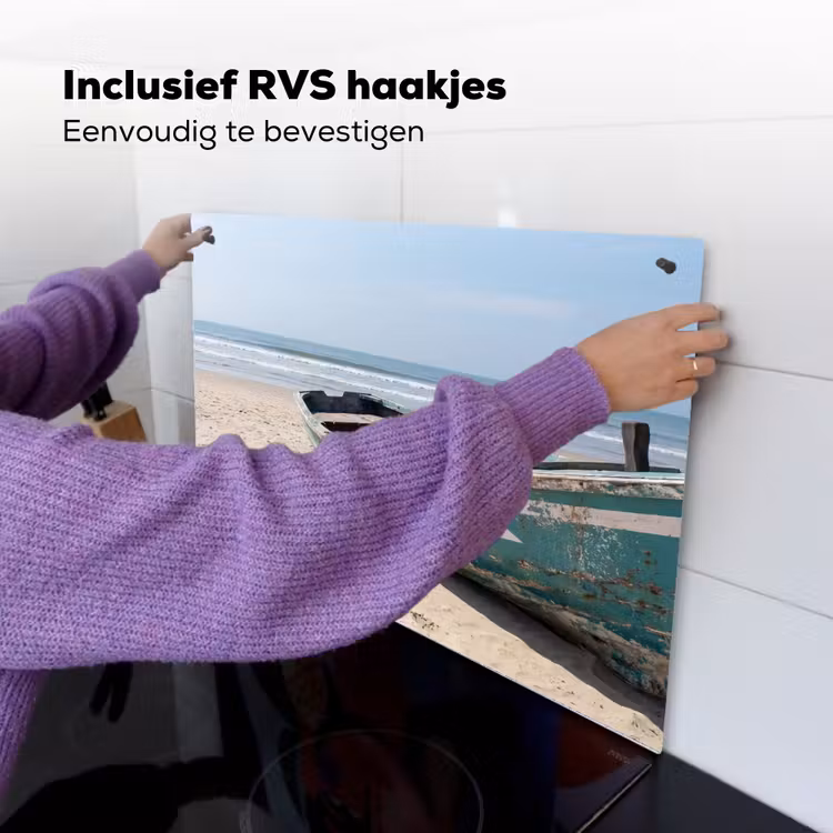 Boot - Zandstrand - Zee Inductie beschemer met haakjes klein -ky-ophangen-nl