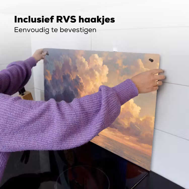 Boot - Zonsondergang - Zee - Natuur - Goud Inductie beschemer met haakjes klein -ky-ophangen-nl