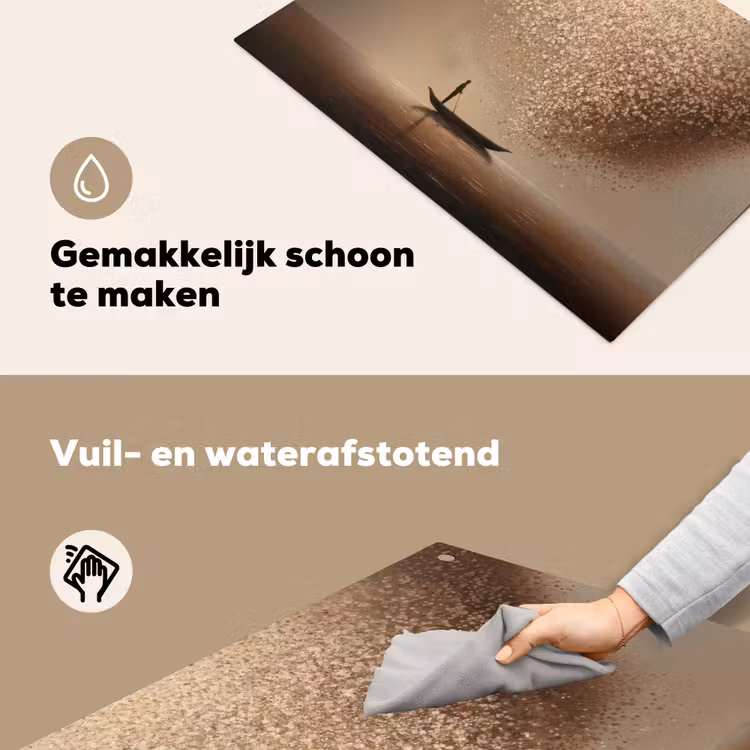 Bootje - Blaadjes - Goud - Water Inductie beschemer met haakjes klein -ky-schoon-nl