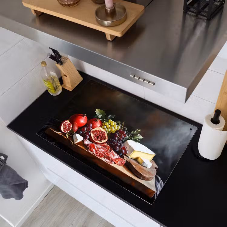 Borrelplank - Stilleven - Vintage Inductie beschemer met haakjes klein -sfeer1
