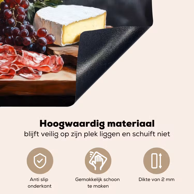Borrelplank - Stilleven - Vintage Inductie beschemer met haakjes klein -ky-onderkant-nl