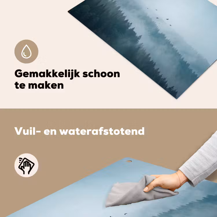 Bos - Mist - Vogels - Natuur - Groen Inductie beschemer met haakjes klein -ky-schoon-nl