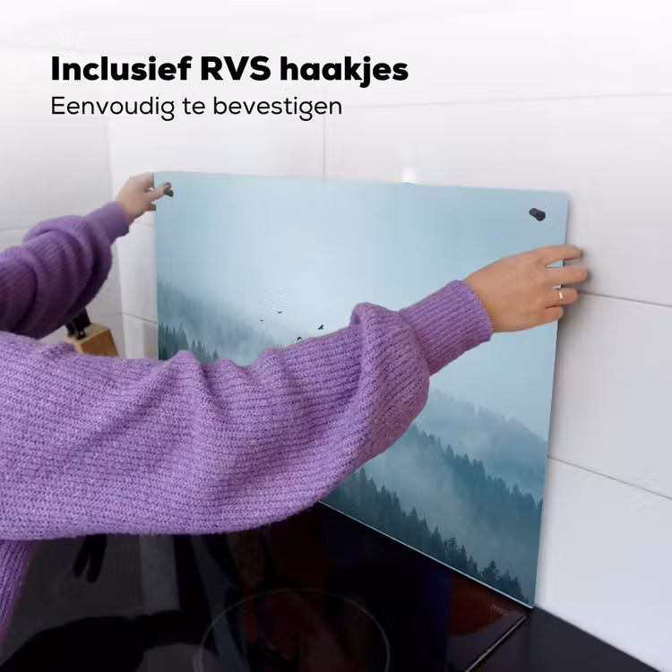 Bos - Mist - Vogels - Natuur - Groen Inductie beschemer met haakjes klein -ky-ophangen-nl