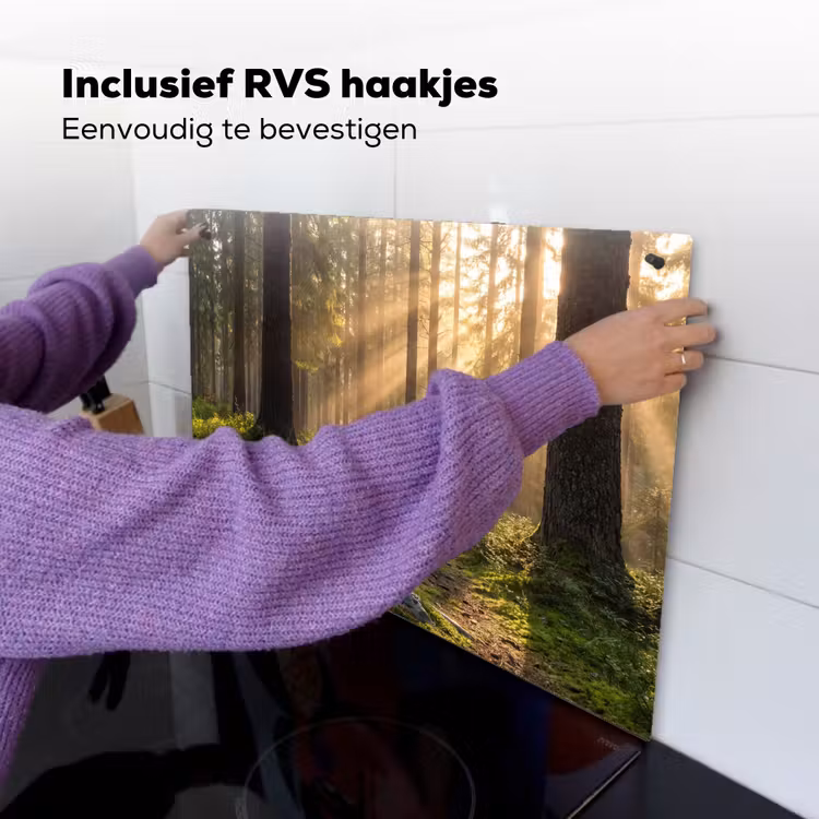 Bos - Zonlicht - Gras Inductie beschemer met haakjes klein -ky-ophangen-nl