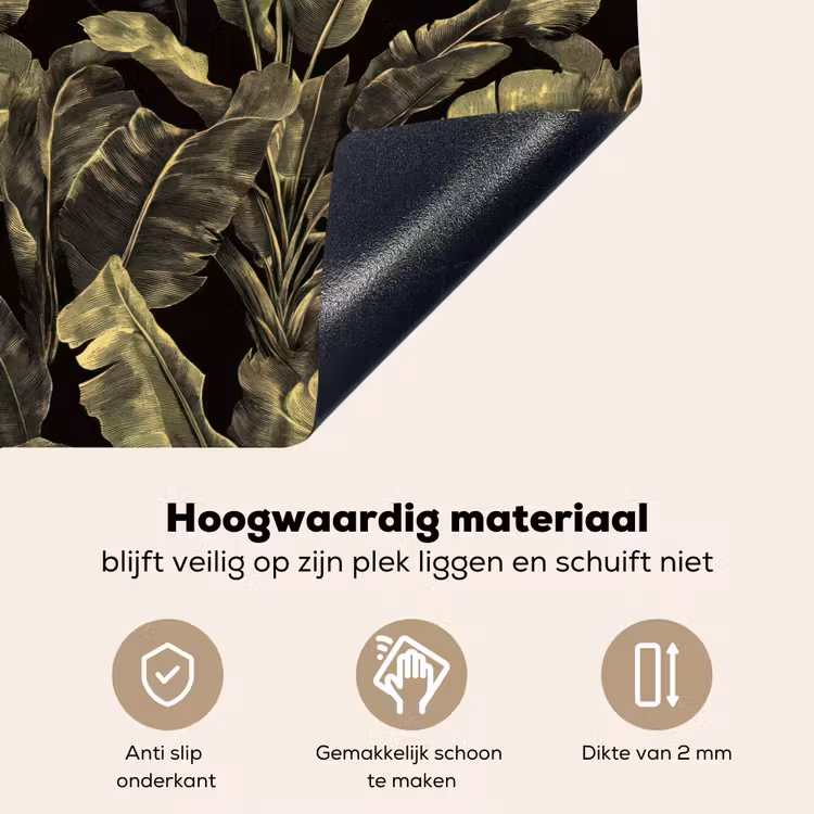 Botanisch - Bladeren - Groen Inductie beschemer met haakjes klein 777 -ky-onderkant-nl