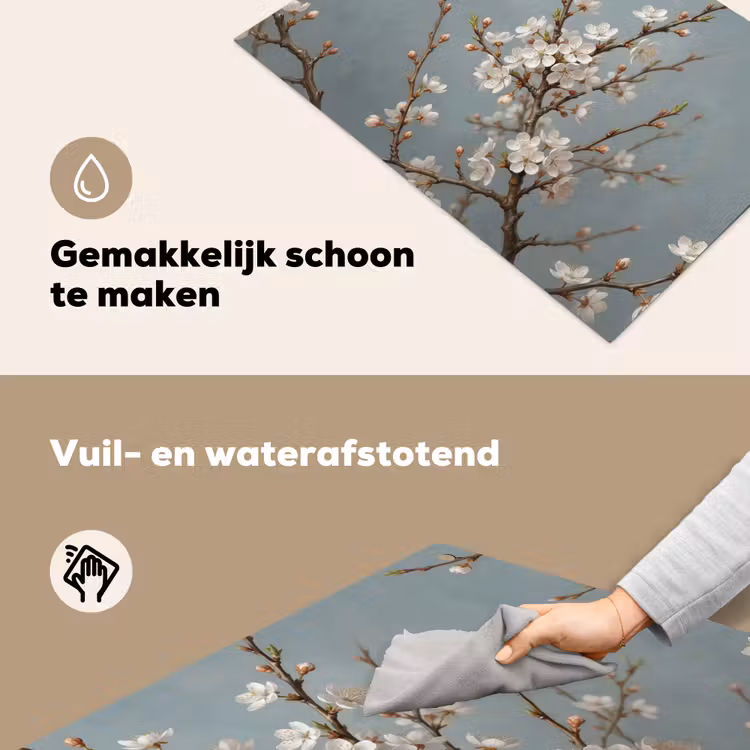 Botanisch - Stilleven - Blauw Inductie beschemer met haakjes klein -ky-schoon-nl