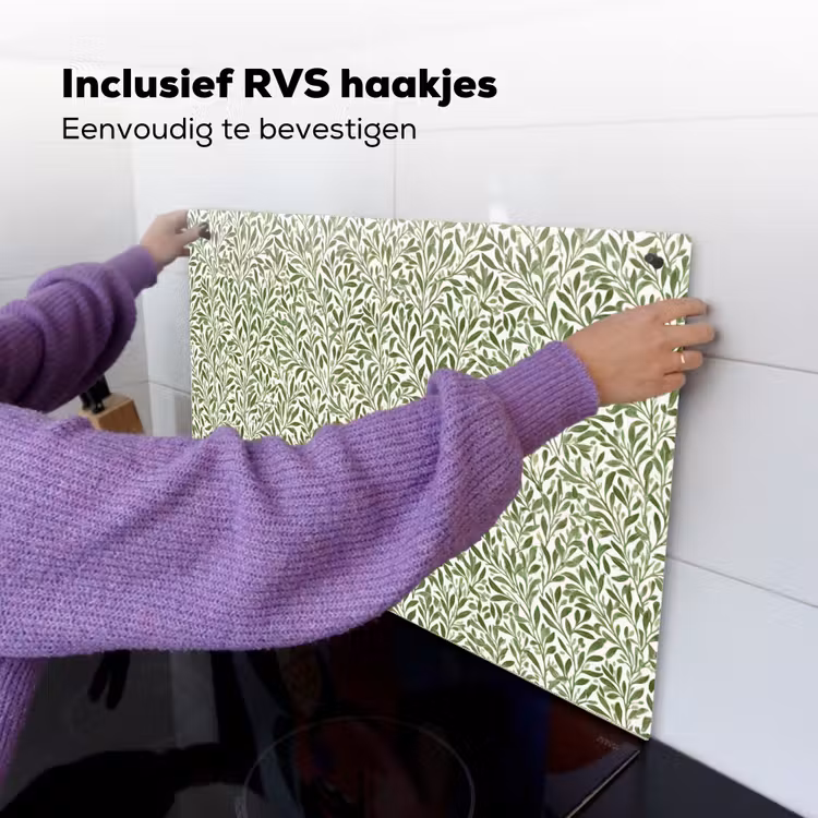 Botanisch - Takken - Groen Inductie beschemer met haakjes klein 777 -ky-ophangen-nl