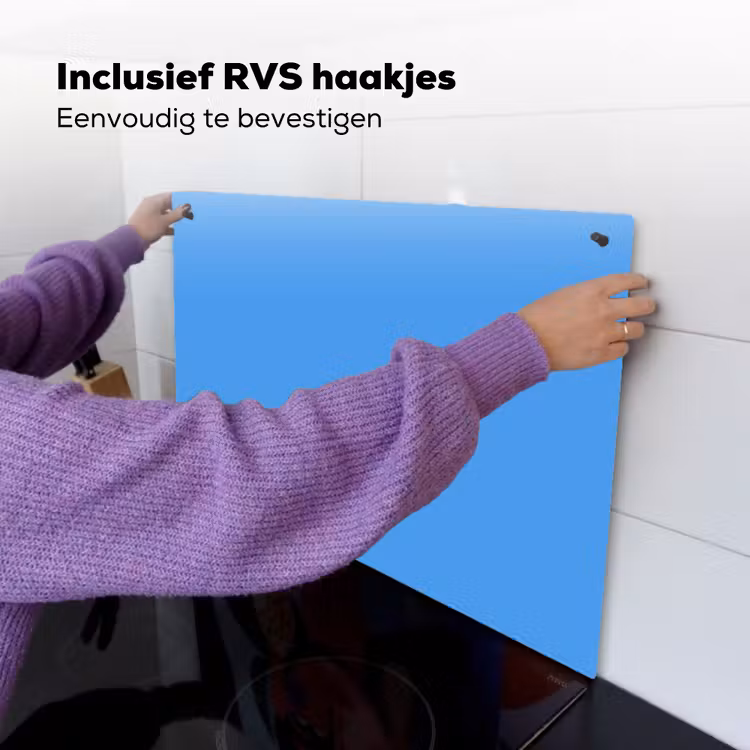 Bright - Azure - Blauw Inductie beschemer met haakjes klein 777 -ky-ophangen-nl