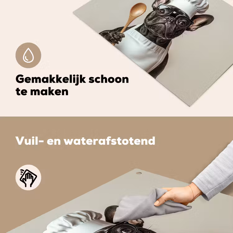 Bril - Hond - Kok Inductie beschemer met haakjes klein -ky-schoon-nl