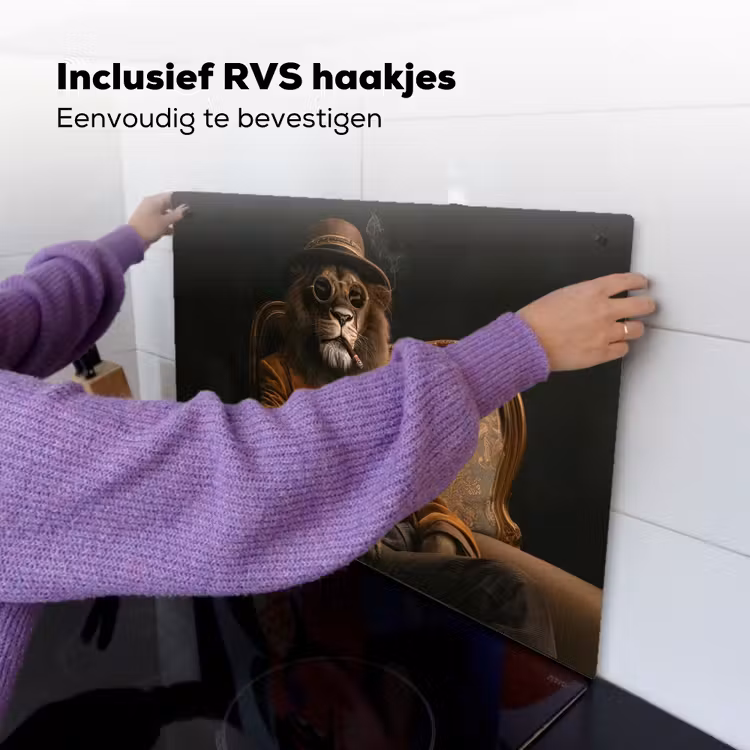 Bril - Leeuw - Bank - Hoed Inductie beschemer met haakjes klein -ky-ophangen-nl