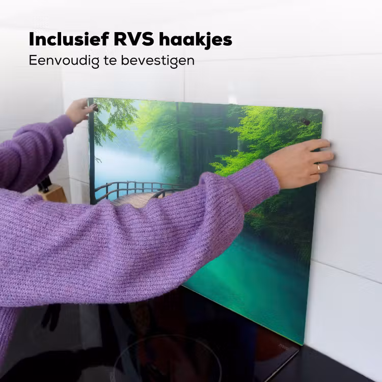 Brug - Water - Rivier - Bos Inductie beschemer met haakjes klein -ky-ophangen-nl