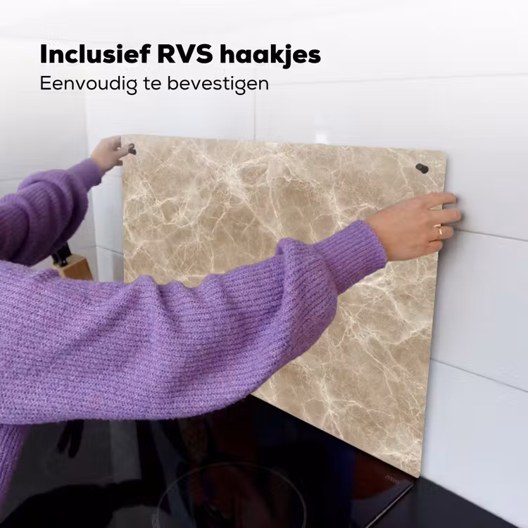Bruin - Kristaladers - Marmer Inductie beschemer met haakjes klein 777 -ky-ophangen-nl
