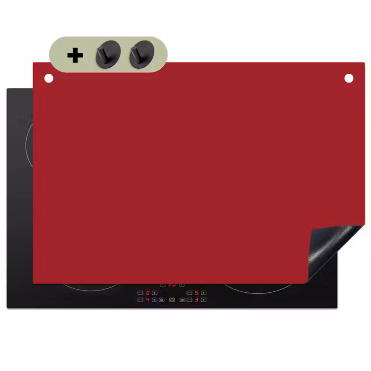 Burgundy - Wine - Rood Inductie beschemer met haakjes klein 777 -3d