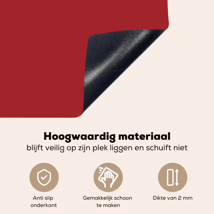 Burgundy - Wine - Rood Inductie beschemer met haakjes klein 777 -ky-onderkant-nl