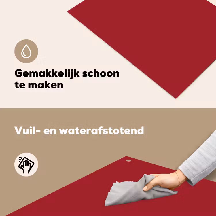 Burgundy - Wine - Rood Inductie beschemer met haakjes klein 777 -ky-schoon-nl