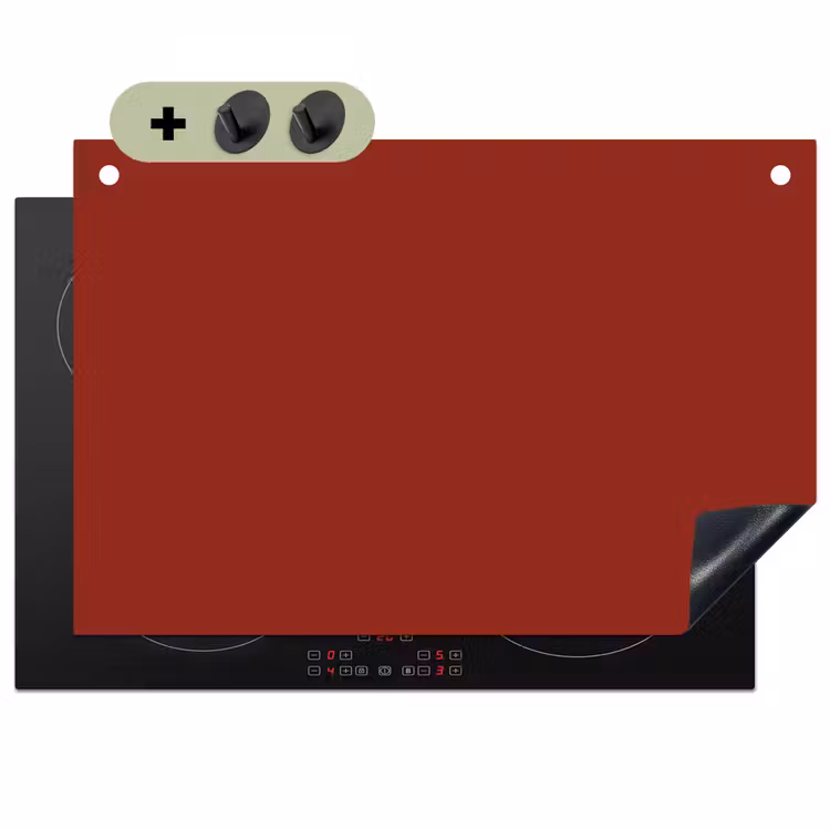 Burnt - Copper - Rood Inductie beschemer met haakjes klein 777 -3d