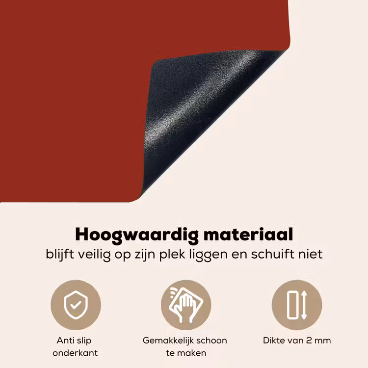Burnt - Copper - Rood Inductie beschemer met haakjes klein 777 -ky-onderkant-nl