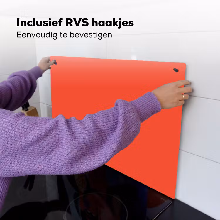 Burnt - Coral - Oranje Inductie beschemer met haakjes klein 777 -ky-ophangen-nl