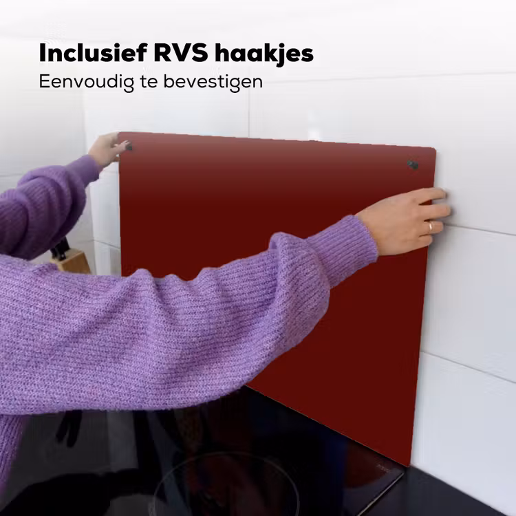 Burnt - Mahogany - Rood Inductie beschemer met haakjes klein 777 -ky-ophangen-nl