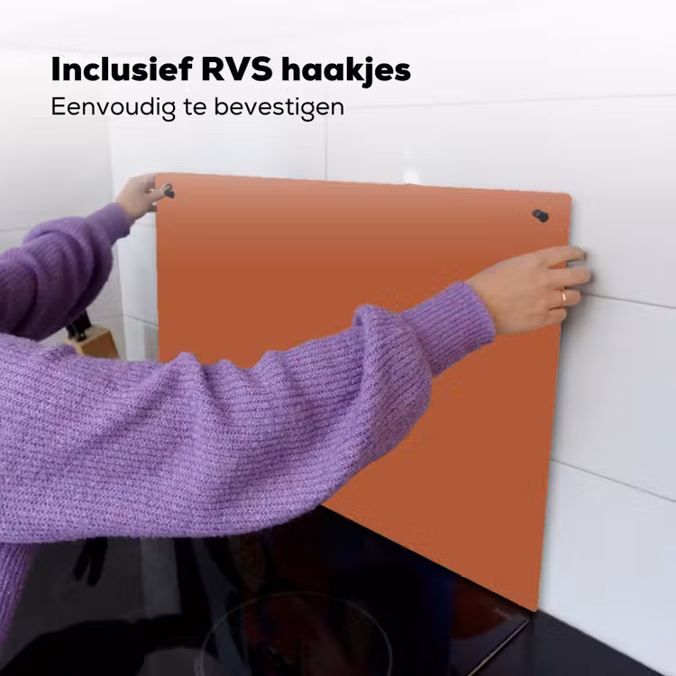 Burnt - Sienna - Oranje Inductie beschemer met haakjes klein 777 -ky-ophangen-nl