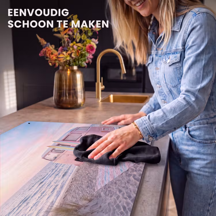 Busje - Strand - Surfplank - Zomer - Roze Inductie beschemer met haakjes klein -ky-schoon-nl
