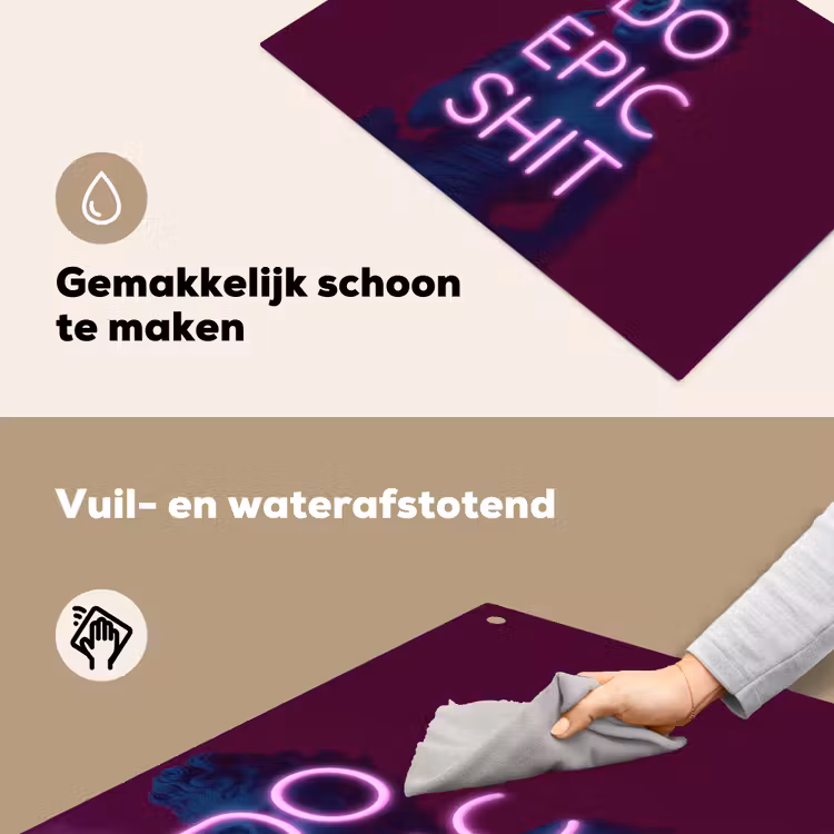 Buste - Neon - LED - Letters Inductie beschemer met haakjes klein -ky-schoon-nl