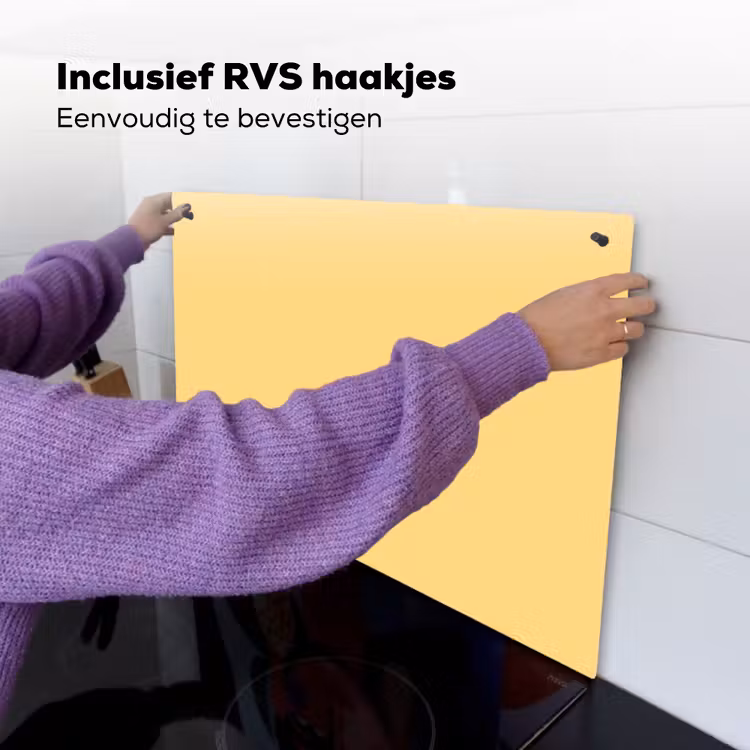 Butter - Geel - Yellow Inductie beschemer met haakjes klein 777 -ky-ophangen-nl
