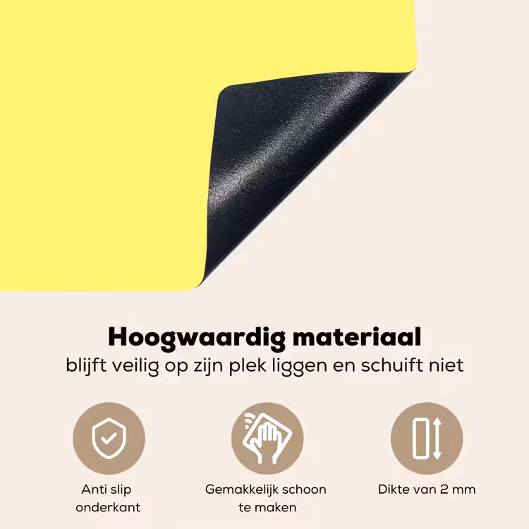 Buttery - Beige - Geel Inductie beschemer met haakjes klein 777 -ky-onderkant-nl