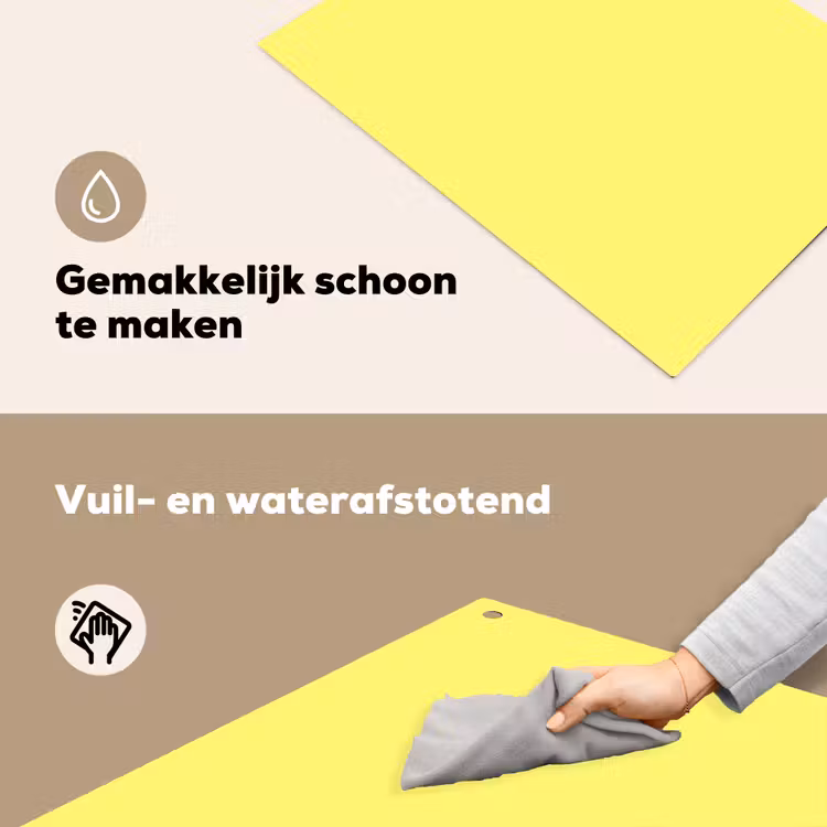 Buttery - Beige - Geel Inductie beschemer met haakjes klein 777 -ky-schoon-nl