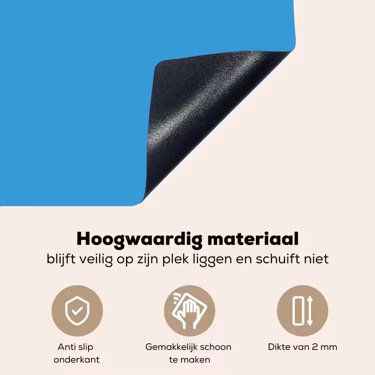 Cerulean - Breeze - Blauw Inductie beschemer met haakjes klein 777 -ky-onderkant-nl