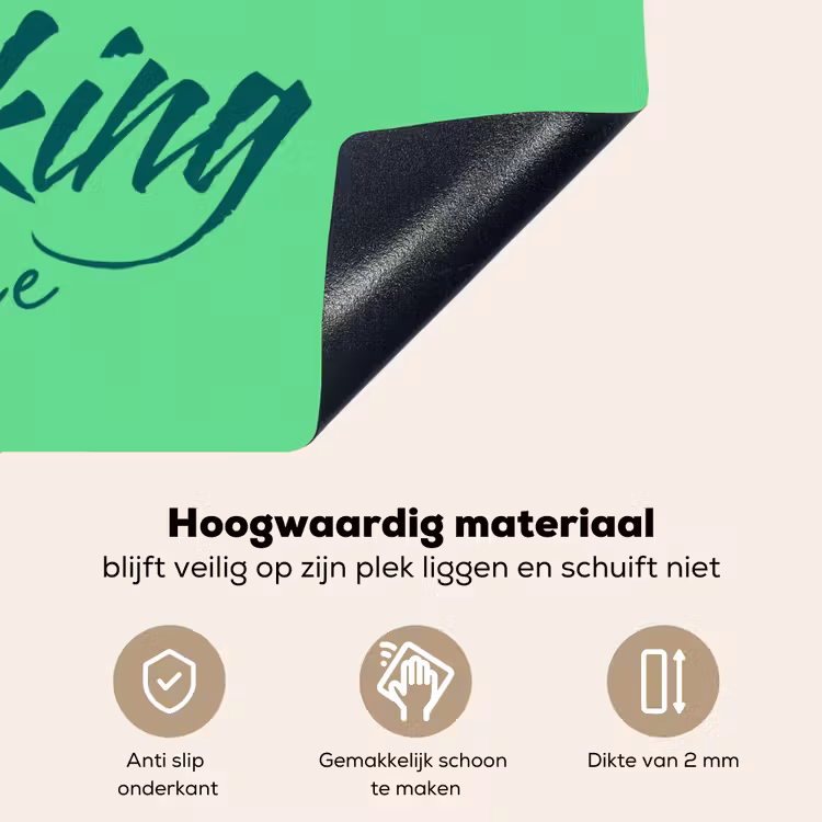 c'est la fucking vie - Groen - Penseelstijl Inductie beschemer met haakjes klein -ky-onderkant-nl