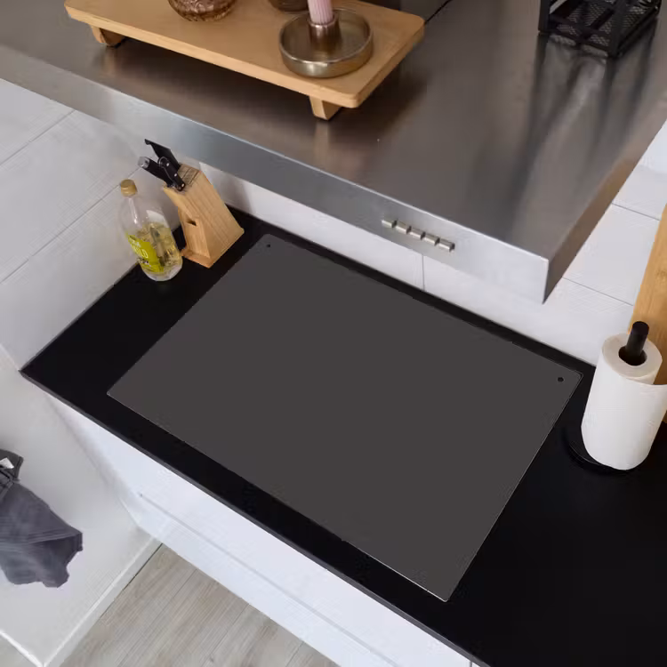 Charcoal - Grijs- Grey Inductie beschemer met haakjes klein 777 -sfeer1
