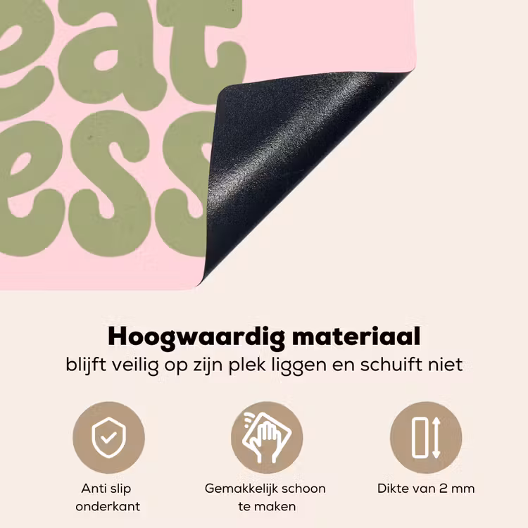 Chase greatness - Groen - Roze - Retro Inductie beschemer met haakjes klein -ky-onderkant-nl