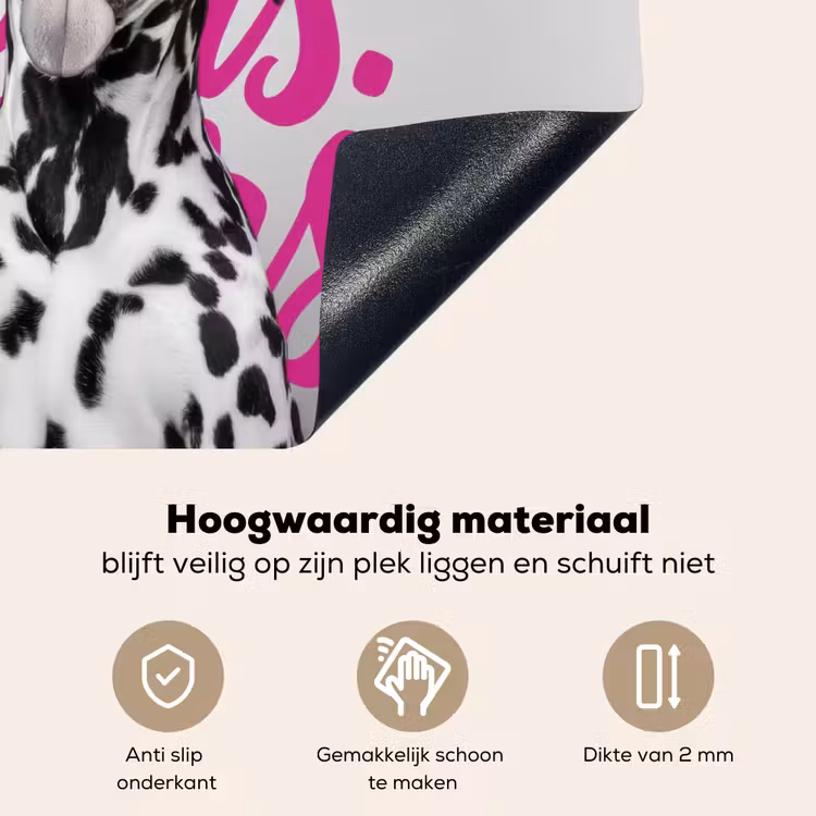 Cheers - Hond - Roze - Wijn Inductie beschemer met haakjes klein -ky-onderkant-nl