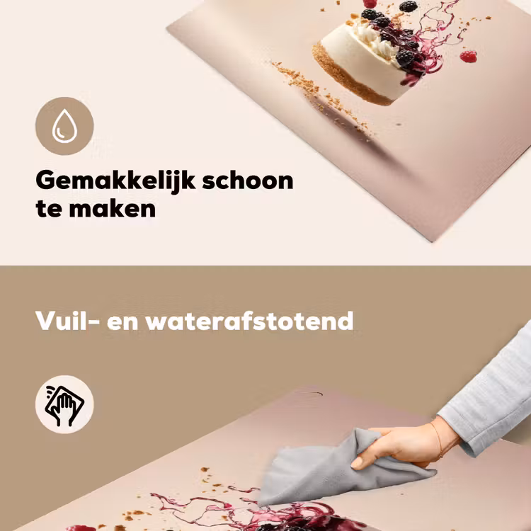 Cheesecake - Eten - Roze - Taart Inductie beschemer met haakjes klein -ky-schoon-nl