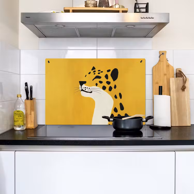 Cheetah - Illustratie - Geel Inductie beschemer met haakjes klein -sfeer2