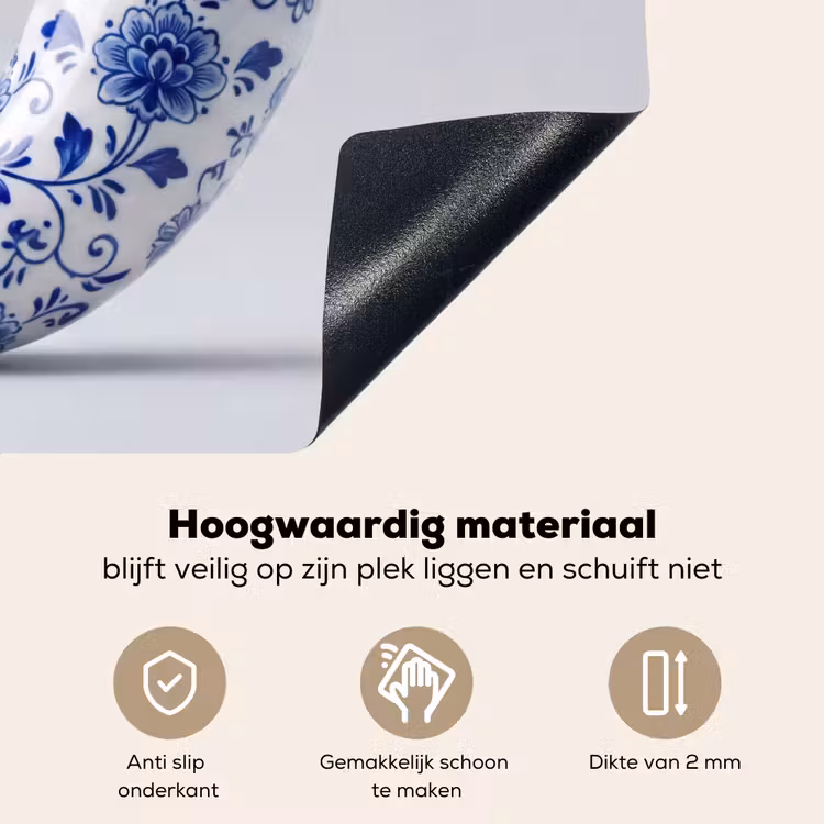 Chilipeper - Keramiek - Blauw Inductie beschemer met haakjes klein -ky-onderkant-nl