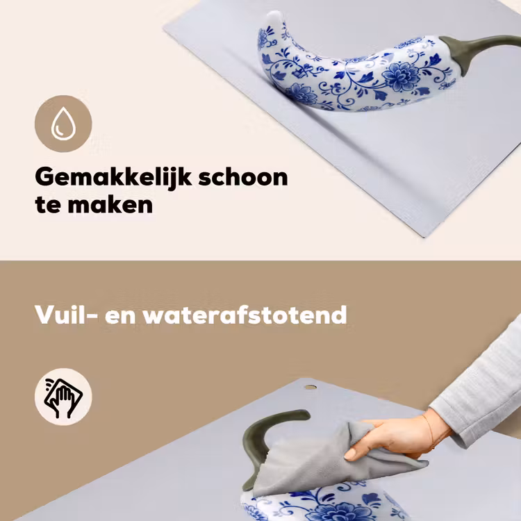 Chilipeper - Keramiek - Blauw Inductie beschemer met haakjes klein -ky-schoon-nl