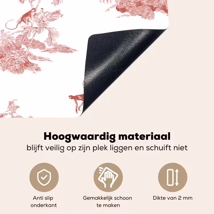 Chimpansee - Beplanting - Rood Inductie beschemer met haakjes klein 777 -ky-onderkant-nl