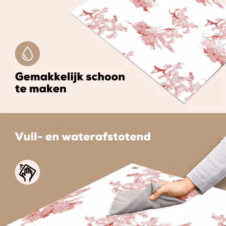 Chimpansee - Beplanting - Rood Inductie beschemer met haakjes klein 777 -ky-schoon-nl