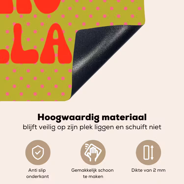 Ciao bella - Rood - Groen - Stippen Inductie beschemer met haakjes klein -ky-onderkant-nl