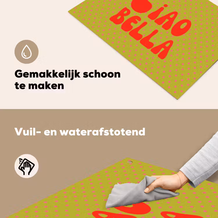 Ciao bella - Rood - Groen - Stippen Inductie beschemer met haakjes klein -ky-schoon-nl