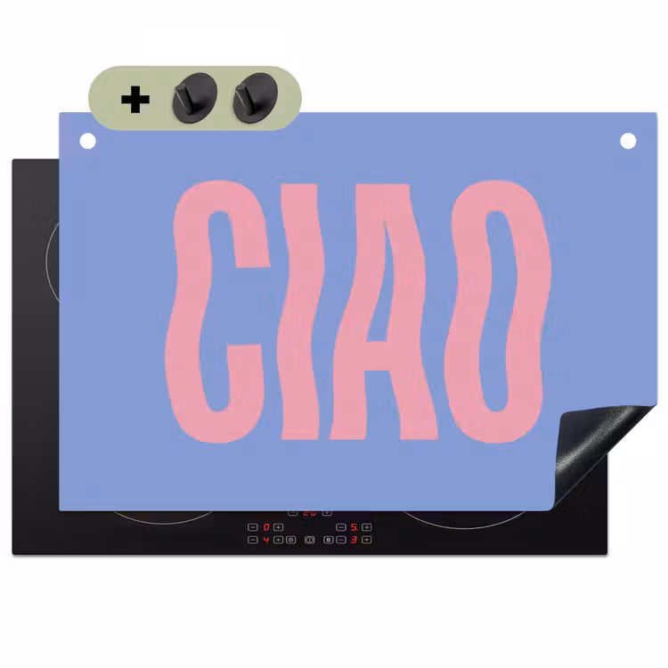 Ciao - Roze - Blauw - Golvend Inductie beschemer met haakjes klein -sfeer2