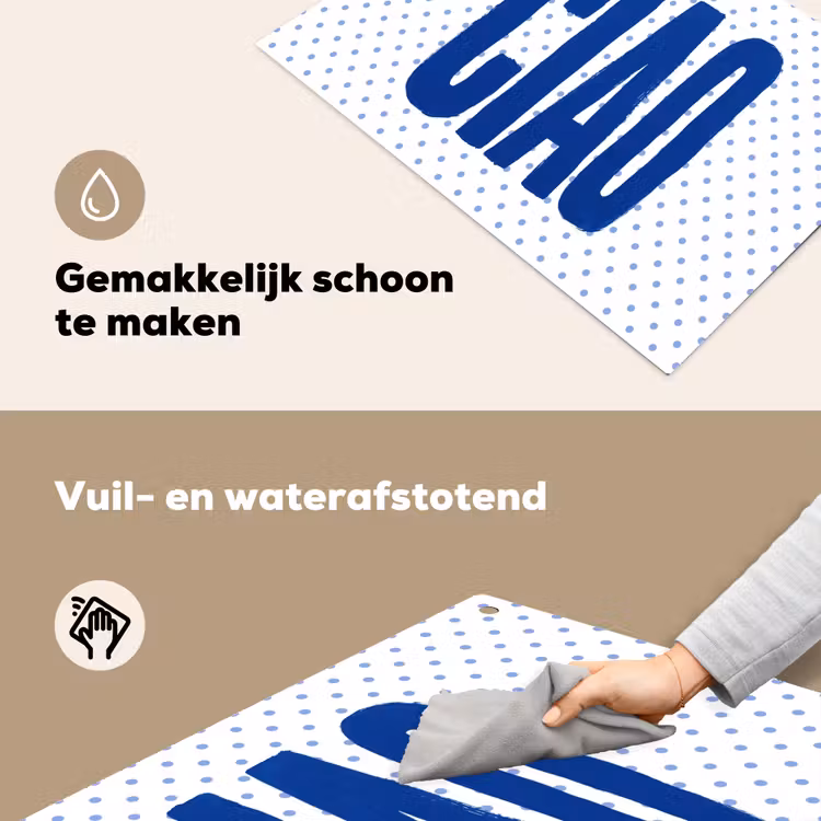 Ciao - Stippen - Roze - Wit Inductie beschemer met haakjes klein -ky-schoon-nl